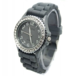 Ceas Chic Gri cu Cristale 